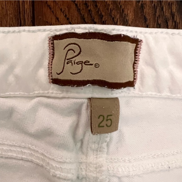 Paige White Low Rise Jeans Cropped Straight Leg - Picture 5 of 12